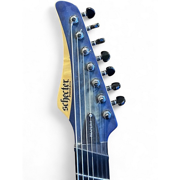 Used Schecter Guitar Research Reaper 7 Sky Burst Solid Body Electric Guitar