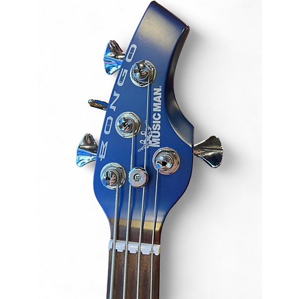 Used Ernie Ball Music Man Bongo 4 String Electric Blue Electric Bass Guitar