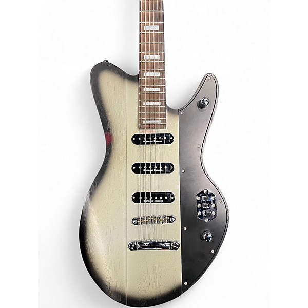 Used Schecter Guitar Research Robert Smith Signature UltraCure VI SILVER BURST PEARL Electric Bass Guitar