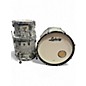 Used Ludwig 3 Piece Classic Maple WHITE STRATA Drum Kit thumbnail
