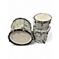 Used Ludwig 3 Piece Classic Maple WHITE STRATA Drum Kit