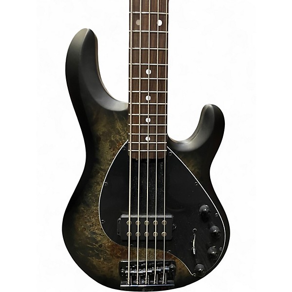 Used Sterling by Music Man Ray35 5 String Trans Black Electric Bass Guitar
