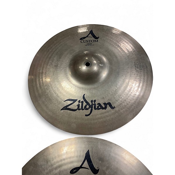 Used Zildjian 14in A Custom Hi Hat Pair Cymbal