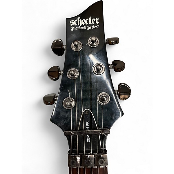 Used Schecter Guitar Research Demon 6 FR Trans Green Solid Body Electric Guitar