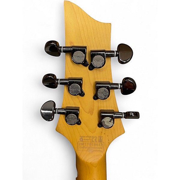 Used Schecter Guitar Research Demon 6 FR Trans Green Solid Body Electric Guitar