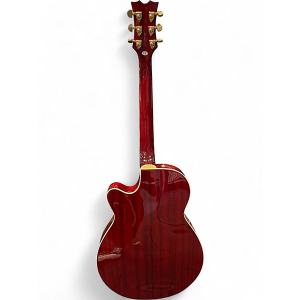 Used Dean Stylist Trans Red Hollow Body Electric Guitar