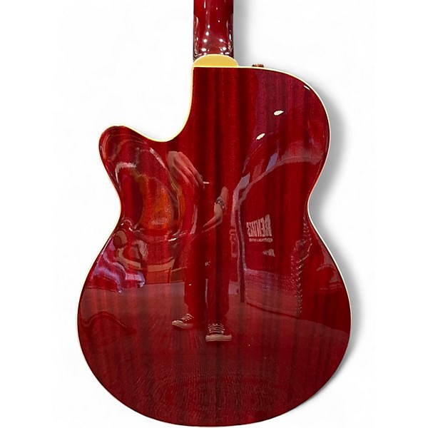 Used Dean Stylist Trans Red Hollow Body Electric Guitar