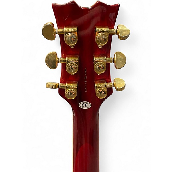 Used Dean Stylist Trans Red Hollow Body Electric Guitar