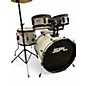 Used SPL 5 Piece Junior Kicker Metallic Silver Drum Kit