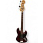 Used Fender STANDARD FRETLESS JAZZ BASS Wine Red Electric Bass Guitar thumbnail