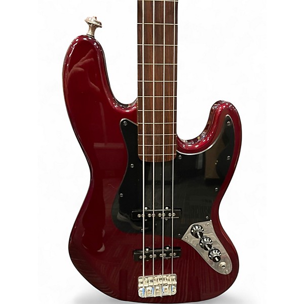 Used Fender STANDARD FRETLESS JAZZ BASS Wine Red Electric Bass Guitar