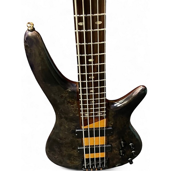 Used Ibanez SR805 5 String DEEP TWILIGHT BLACK Electric Bass Guitar