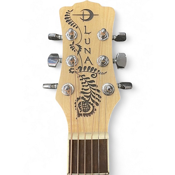 Used Luna Henna Paradise Natural Acoustic Electric Guitar