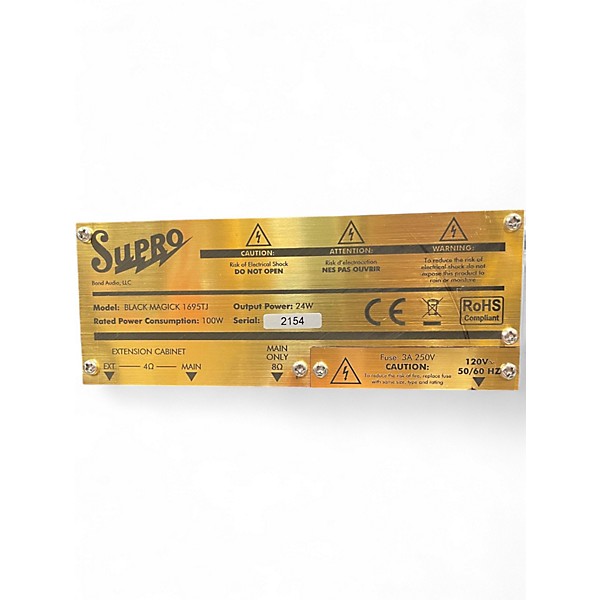 Used Supro 1695TJ Black Magick Tube Guitar Combo Amp