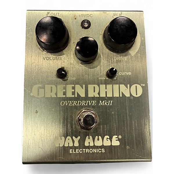 Used Way Huge Electronics WHE202 Green Rhino Overdrive Effect Pedal