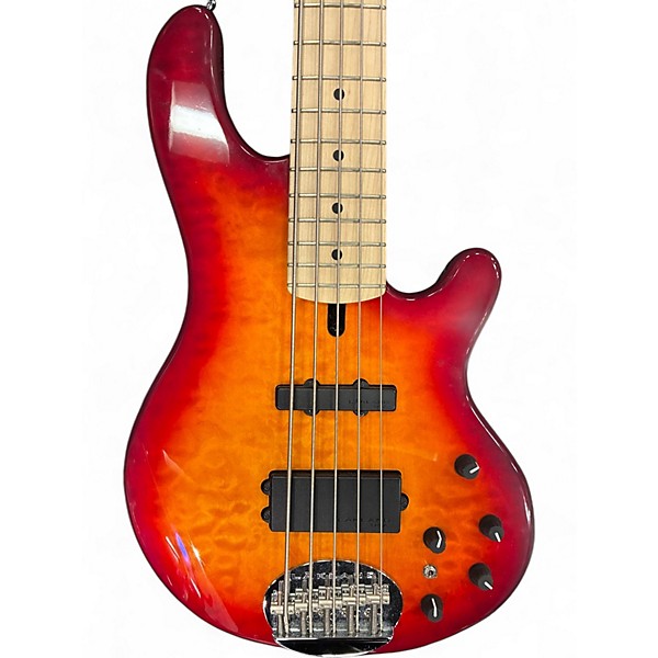 Used Lakland 55-02 Deluxe Skyline Series 5 String Honey Sunburst Electric Bass Guitar