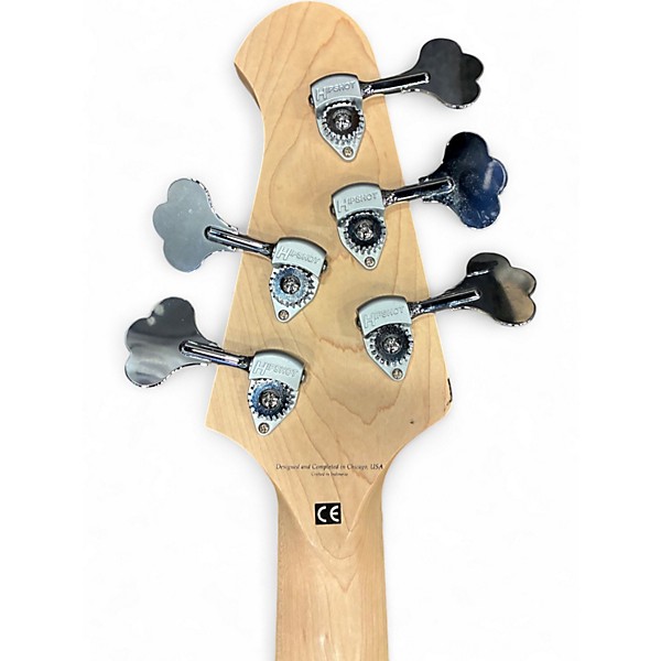 Used Lakland 55-02 Deluxe Skyline Series 5 String Honey Sunburst Electric Bass Guitar