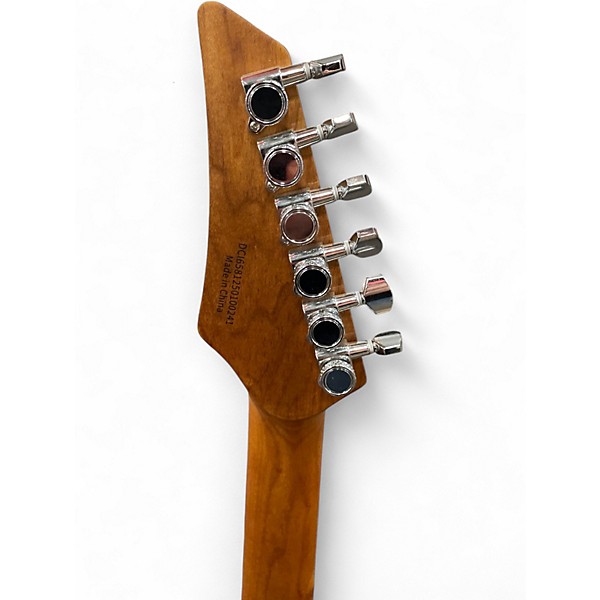 Used Donner DST 550 GREEN FADE Solid Body Electric Guitar