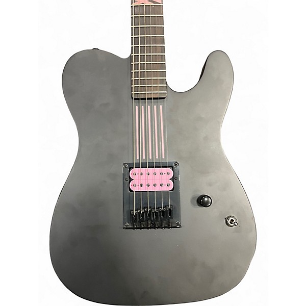 Used Schecter Guitar Research MACHINE GUN KELLY PT BLACK AND PINK Solid Body Electric Guitar