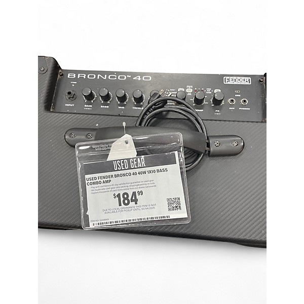 Used Fender Bronco 40 40W 1x10 Bass Combo Amp