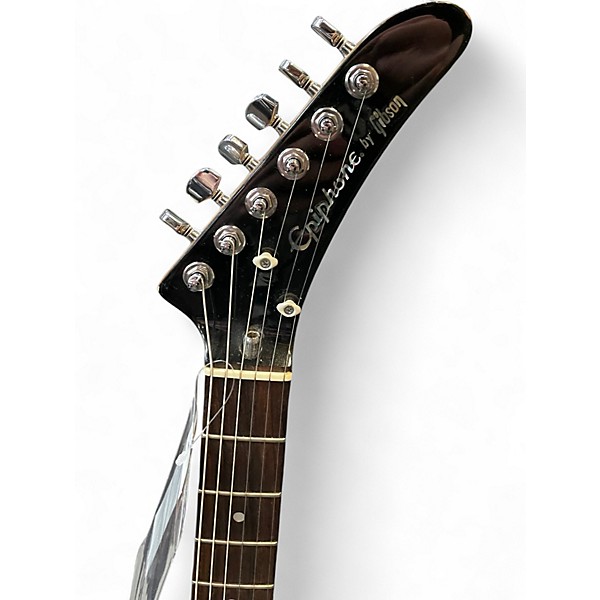 Used Epiphone EXPLORER EXP-1 BLACK SPARKLE Solid Body Electric Guitar