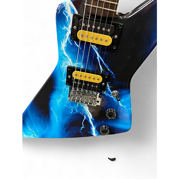 Used Epiphone EXPLORER EXP-1 BLACK SPARKLE Solid Body Electric Guitar