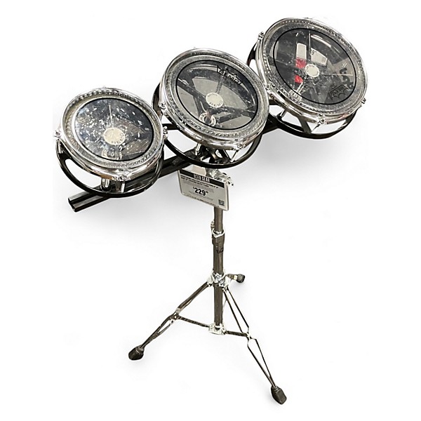 Used Remo Multiple Rototoms 6", 8" and 10" Chrome Roto Toms