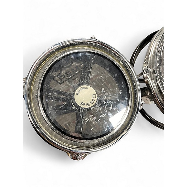 Used Remo Multiple Rototoms 6", 8" and 10" Chrome Roto Toms