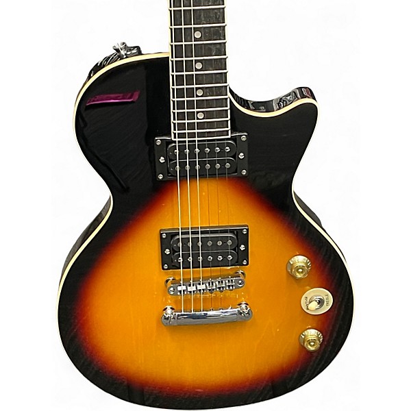 Used Donner Single Cut Sunburst Solid Body Electric Guitar