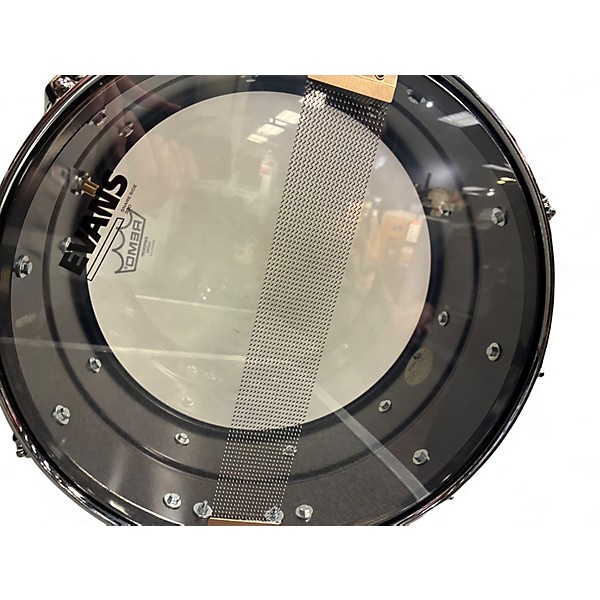 Used Tamburo 14X6.5 Metal Steel Snare Black Nickel Drum