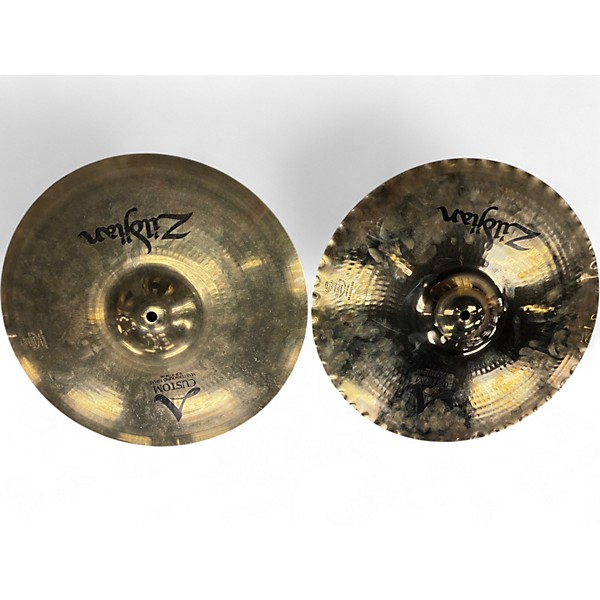 Used Zildjian 15in A Custom Mastersound Hi Hat Pair Cymbal