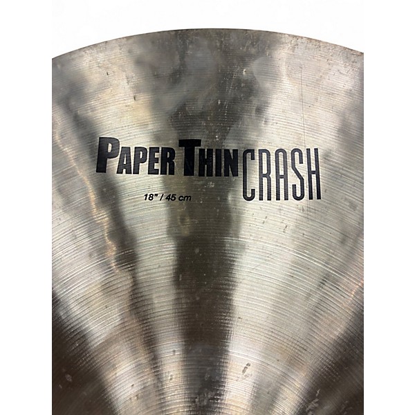 Used Zildjian 18in K Paper Thin Crash Cymbal