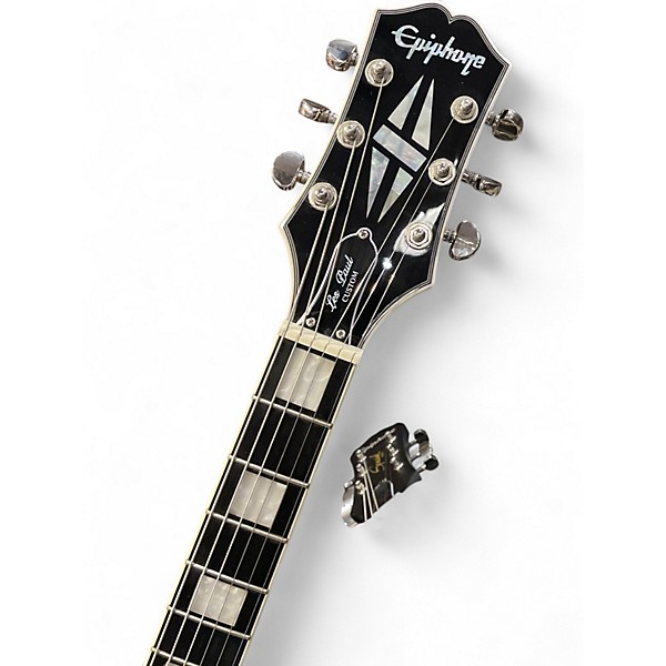 Used Epiphone Les Paul Custom Silverburst Solid Body Electric Guitar
