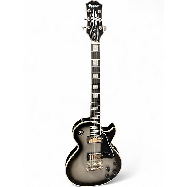Used Epiphone Les Paul Custom Silverburst Solid Body Electric Guitar