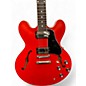 Used Gibson ES335 Satin Trans Red Hollow Body Electric Guitar thumbnail
