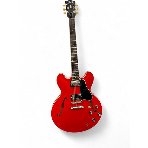 Used Gibson ES335 Satin Trans Red Hollow Body Electric Guitar