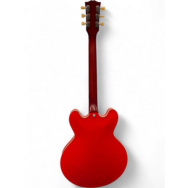 Used Gibson ES335 Satin Trans Red Hollow Body Electric Guitar