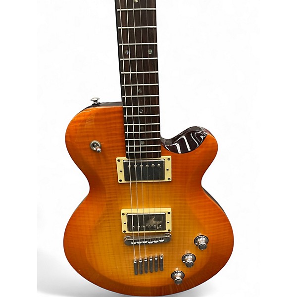 Used 2000s Yamaha AES620 Amber Solid Body Electric Guitar