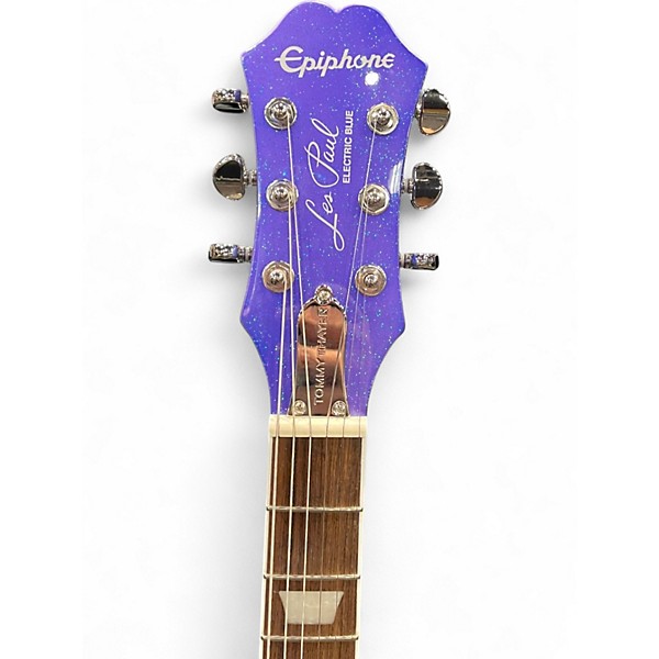 Used Epiphone Tommy Thayer Les Paul Standard GALACTIC BLUE BUSH Solid Body Electric Guitar