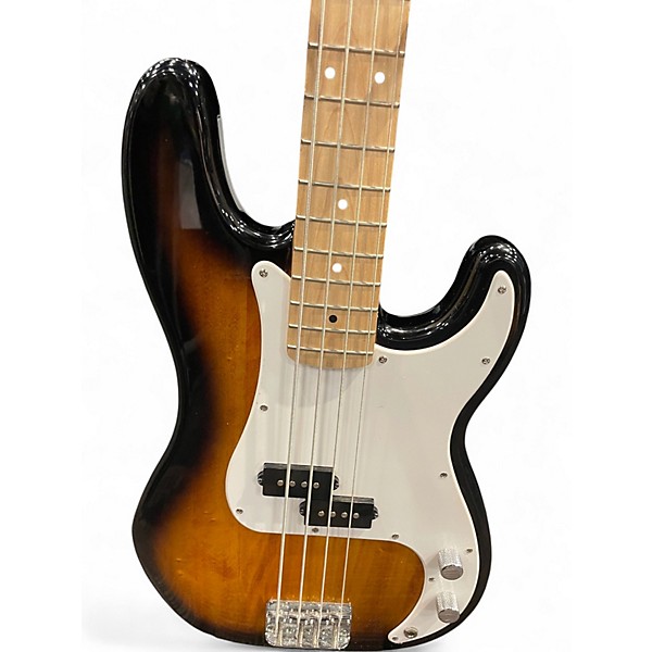 Used Squier Precision Bass 2 Color Sunburst Electric Bass Guitar