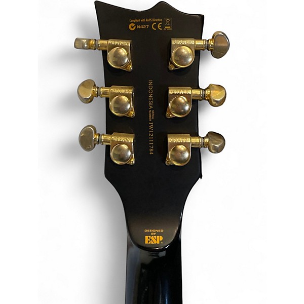 Used ESP LTD EC401 Black and Gold Solid Body Electric Guitar