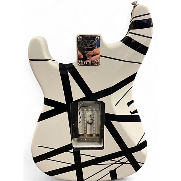 Used EVH Striped Series Black and White Solid Body Electric Guitar