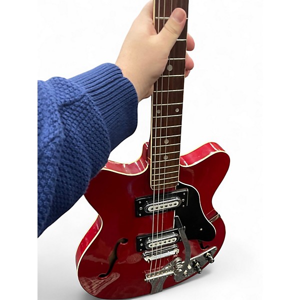 Used Recco  Red Barron  Red Hollow Body Electric Guitar