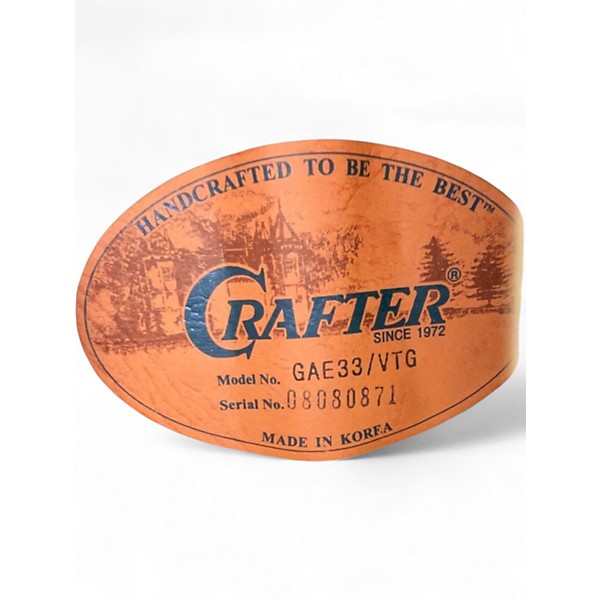 Used Crafter Guitars GAE33-VTG Vintage Sunburst Acoustic Electric Guitar