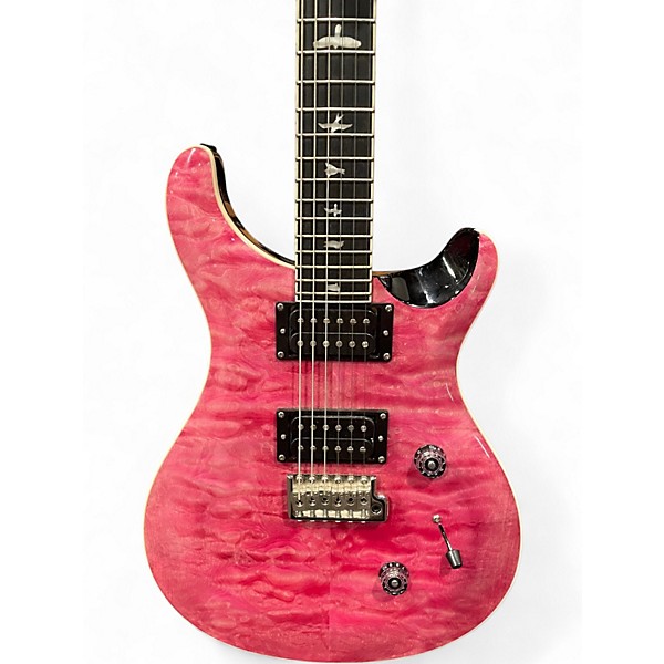 Used PRS SE Custom 24 Pink Solid Body Electric Guitar