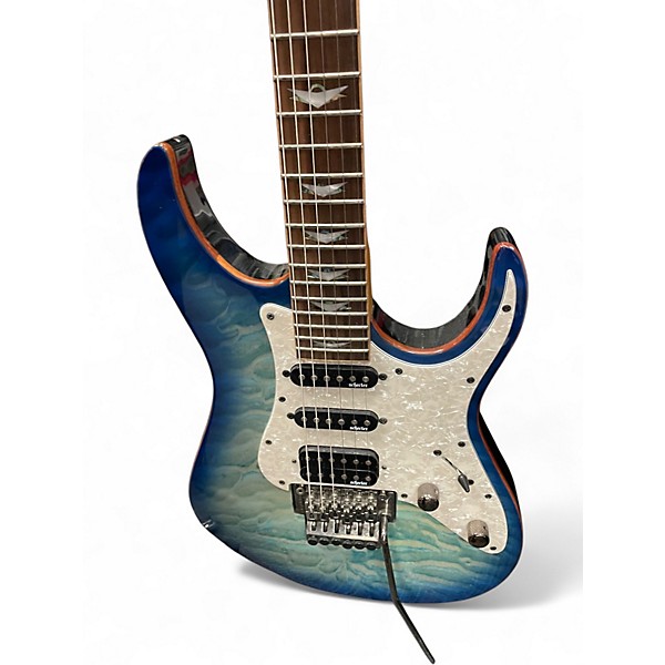 Used Schecter Guitar Research EXTREME BANSHEE FR Blue Burst Solid Body Electric Guitar