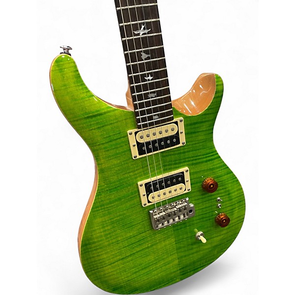 Used PRS SE Custom 24 ELECTRIC GREEN Solid Body Electric Guitar