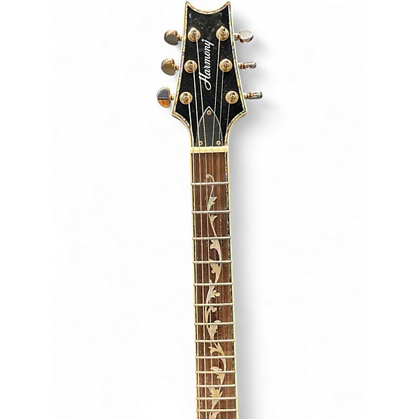 Used Harmony Flower Pot inlay Red Solid Body Electric Guitar