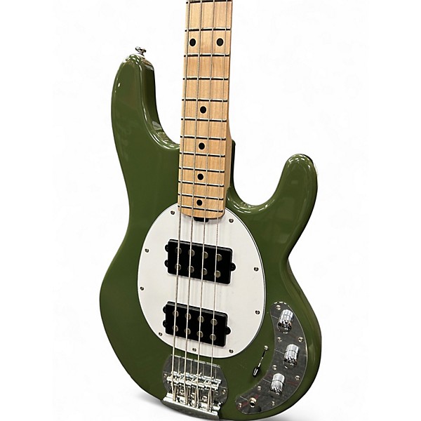 Used Sterling by Music Man Ray4 HH OLIVE GREEN Electric Bass Guitar