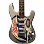 Used Squier MILLER LITE STRAT SILVER WITH LOGO Solid Body Electric Guitar